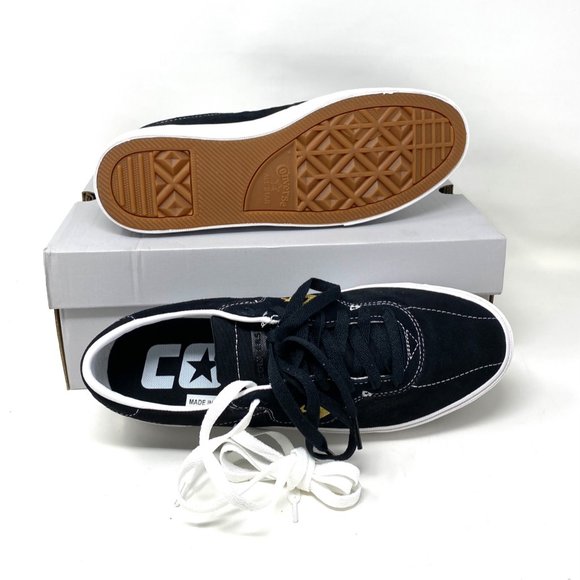 Converse Men's Size 9 168668C Louie Lopez Pro Ox Black Gold Suede Skate Sneakers - Picture 3 of 12